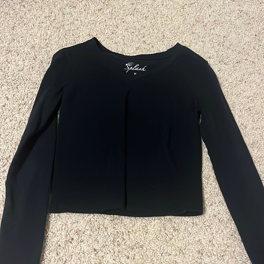 Black long sleeve v neck